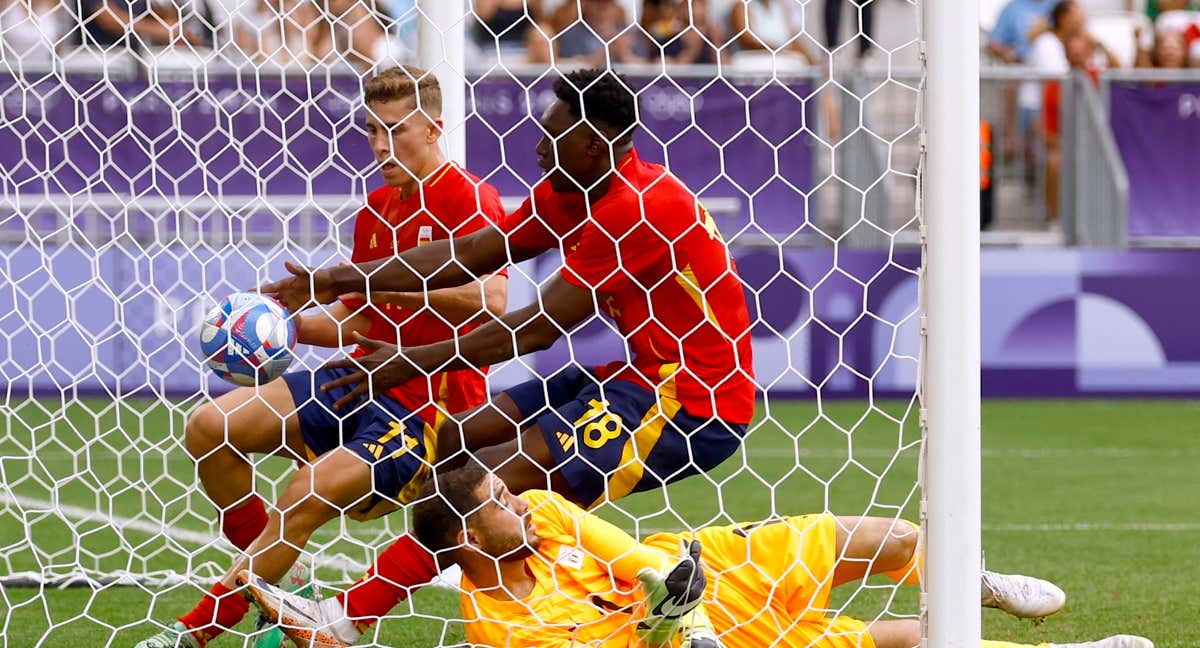 España celebra un gol en los Juegos Olímpicos. /REUTERS
