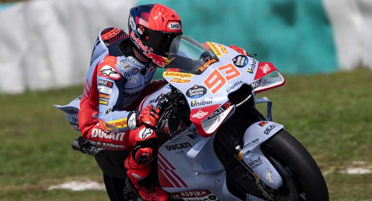 Marc Márquez, en carrera.