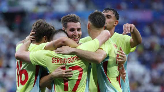 La Selección española celebra el triunfo ante Japón en los Juegos Olímpicos de París. /EFE