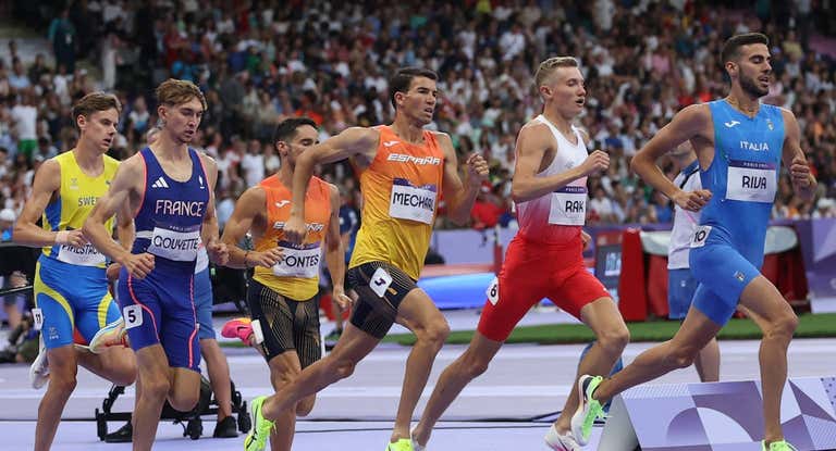 Adel Mechaal e Ignacio Fontes, en la repesca del 1.500.