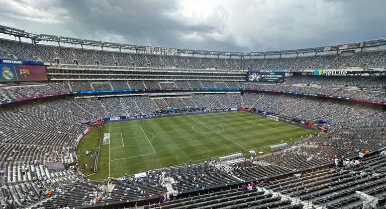 El Metlife Stadium, a unas horas del comienzo del Clásico.