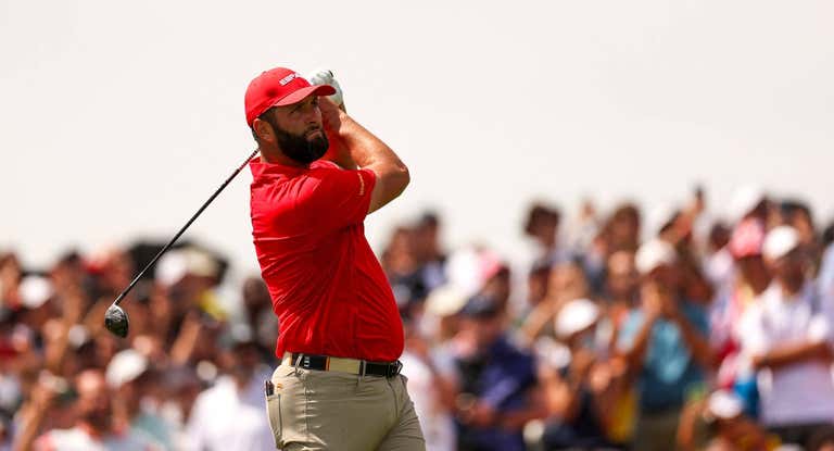 Jon Rahm, durante la jornada del domingo.
