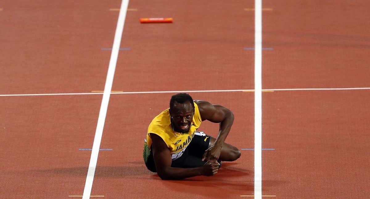 Usain Bolt, en su última carrera.