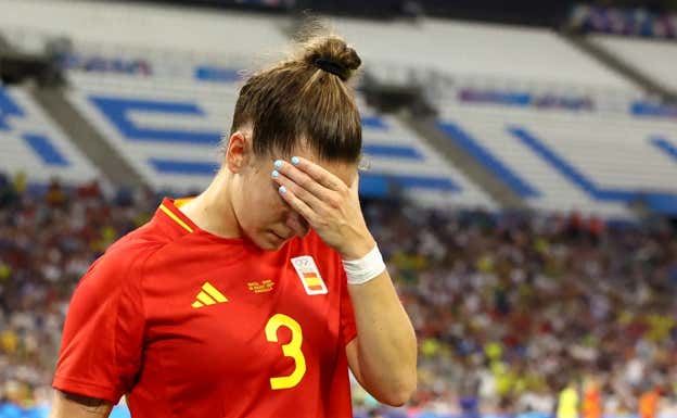 Teresa Abelleira tras el partido.  REUTERS
