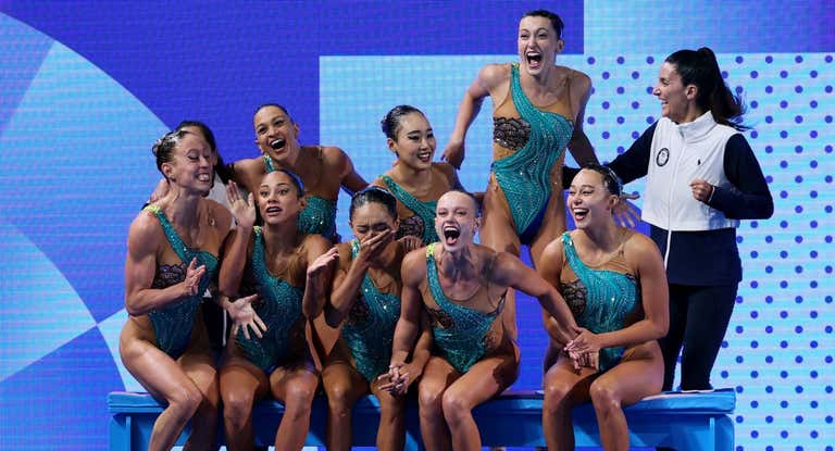La selección de Estados Unidos se ha colgado la plata en la rutina de equipo de los Juegos Olímpicos de París.