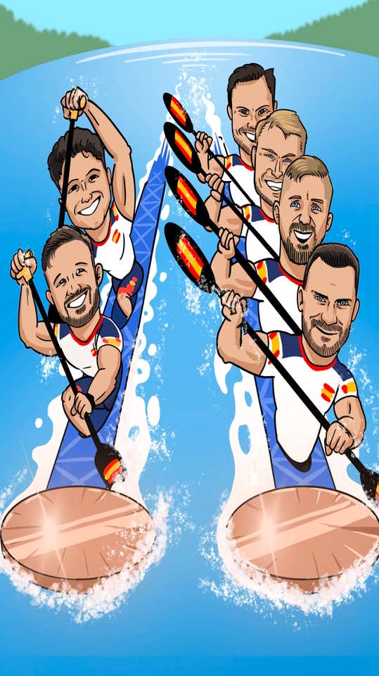 El K4 de Craviotto, Cooper, Germade y Arévalo, así como el C2 de Moreno y Domínguez obtuvieron presea.