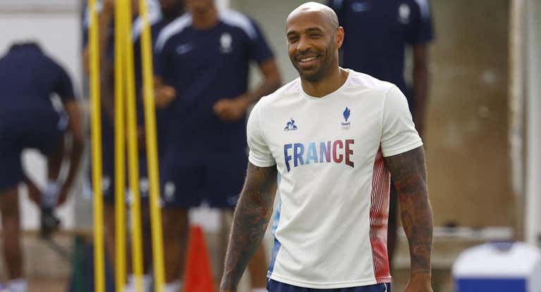 Thierry Henry en un entrenamiento.