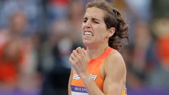 Marta Pérez (31), en las semifinales de 1.500 m de los Juegos de París. /LAVANDEIRA / EFE