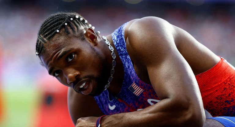 Noah Lyles, tras ganar la medalla de bronce.