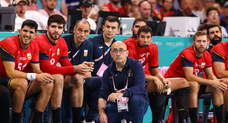 El técnico Jordi Ribera, en las semifinales contra Alemania.