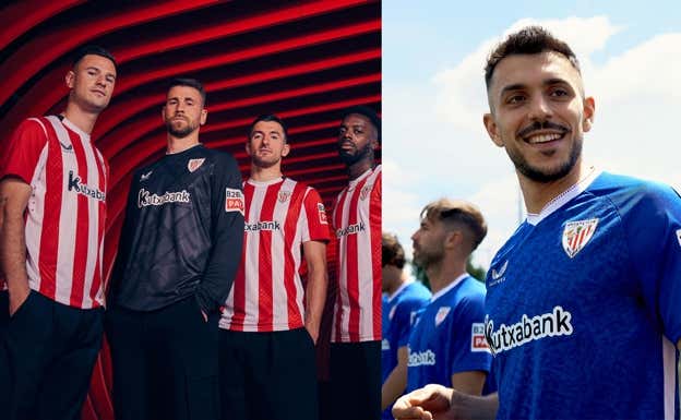 Athletic Club y sus dos equipaciones.  RELEVO