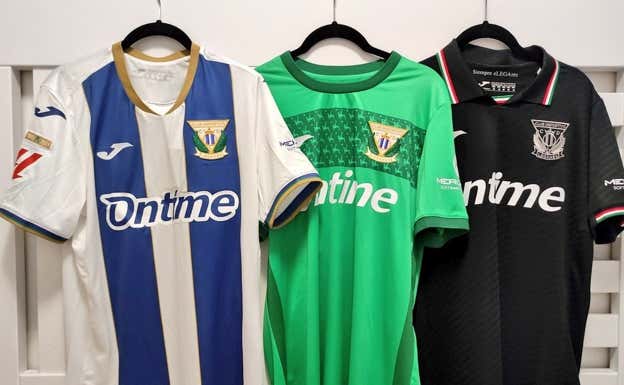 Equipaciones del Leganés para esta temporada.  LEGANÉS