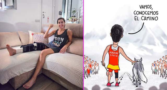 Carolina Marín se agarra a una ilustración en sus horas más difíciles: «Esa loba me acompañará en este camino»