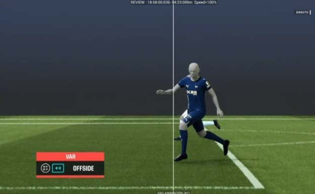 Frame oficial del fuera de juego.  CAPTURA