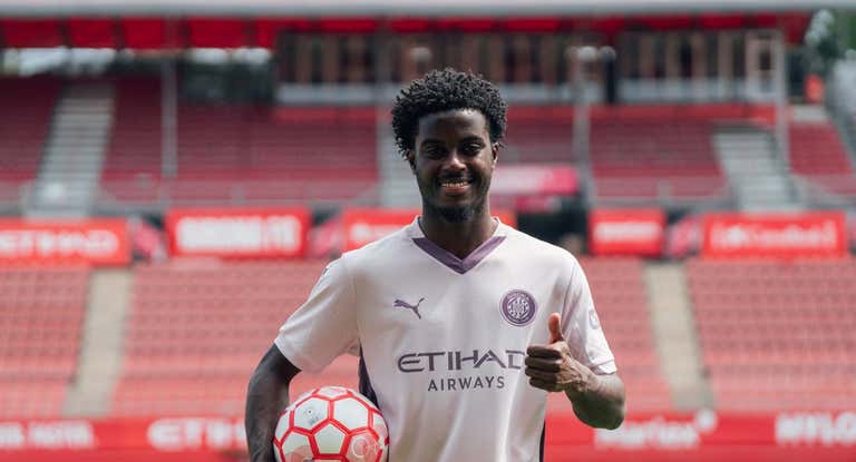 Misehouy, en su presentación con el Girona.