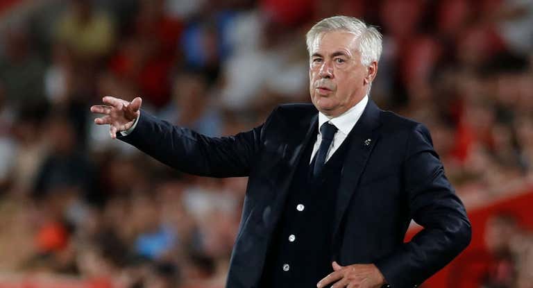 Ancelotti, durante el partido.