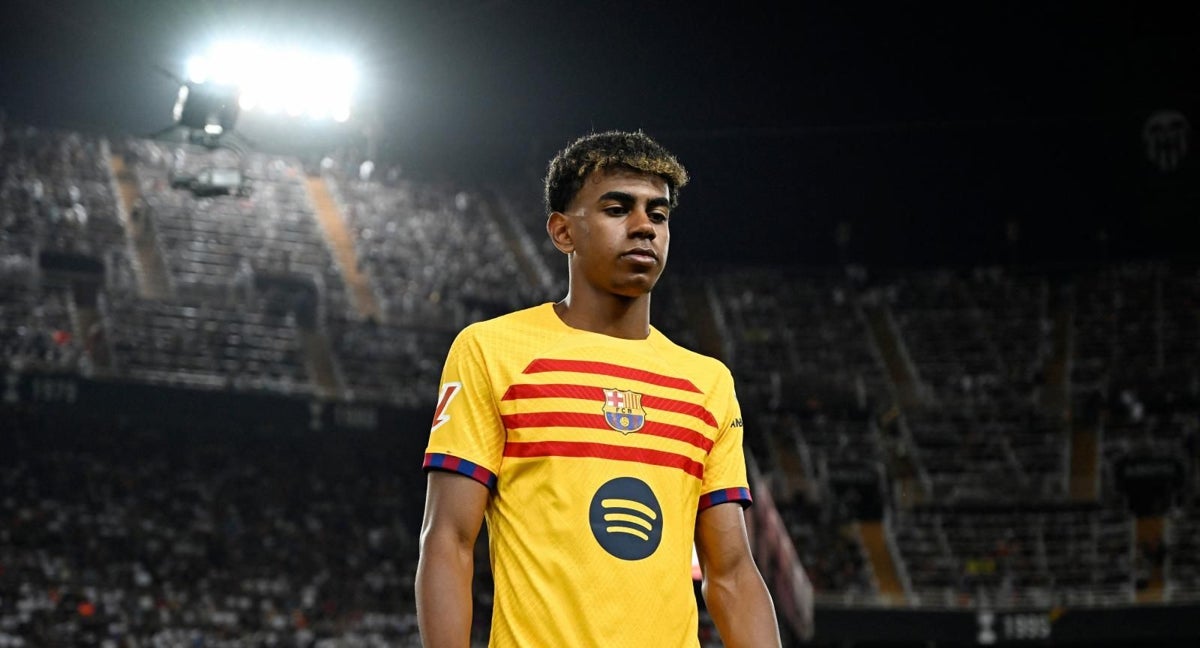 Lamine Yamal, en Mestalla