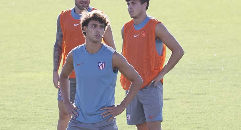 Joao Félix durante el entrenamiento del domingo en Majadahonda.