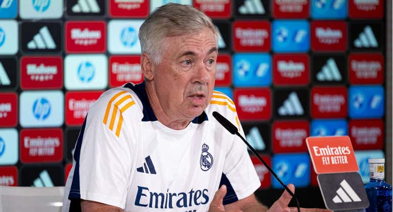 Carlo Ancelotti, en rueda de prensa.