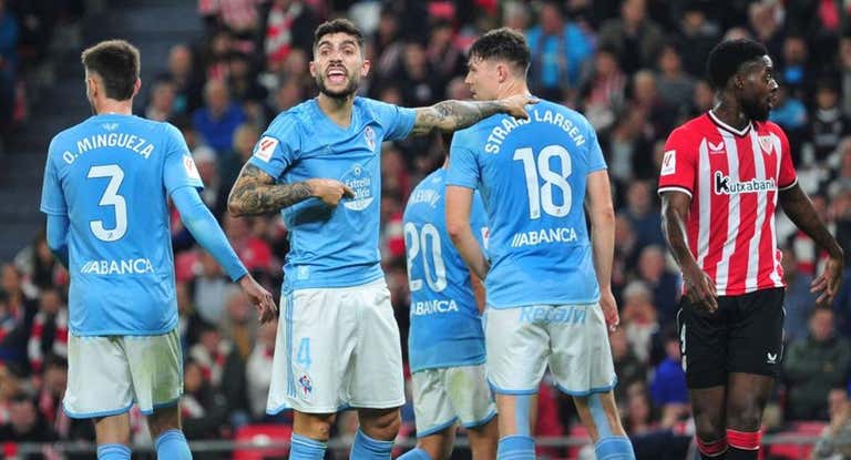Unai Nuñez, durante su última visita a San Mamés con el Celta.