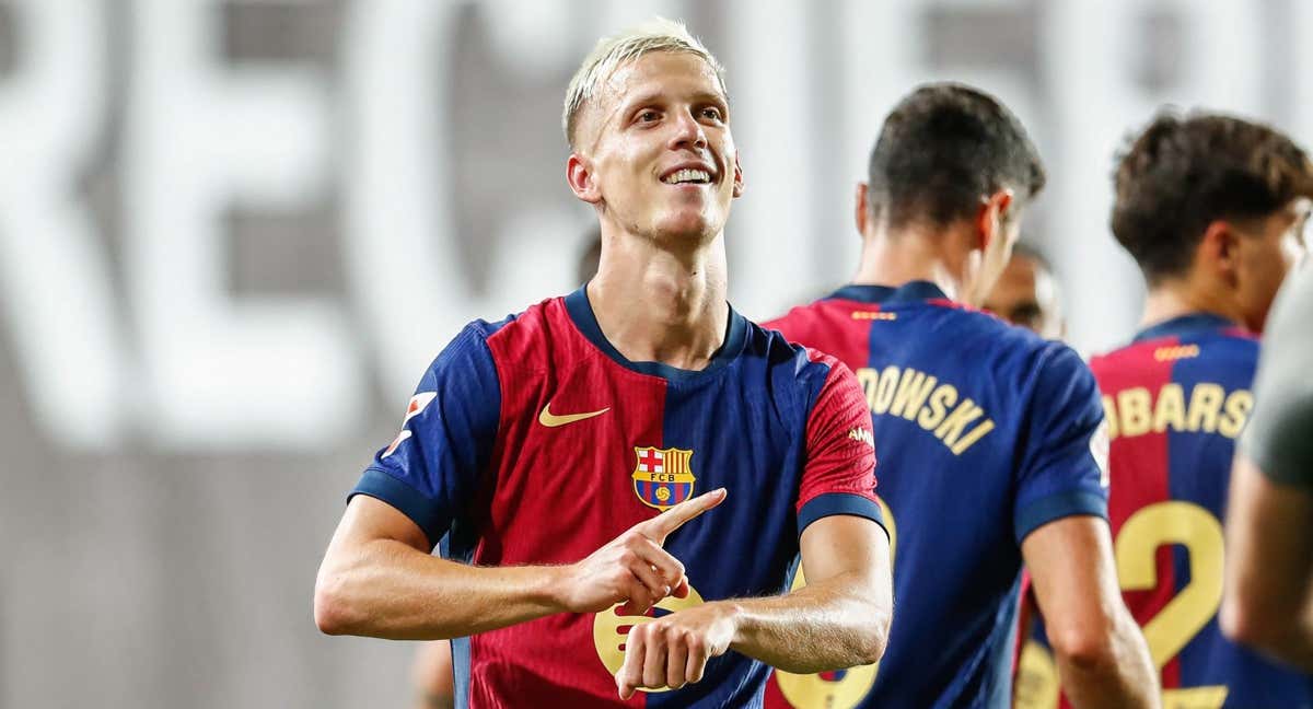 Dani Olmo replica la celebración de Damian Lillard.