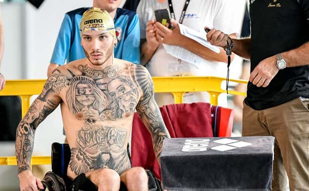 El nadador paralímpico Manuel Bortuzzo.  GETTY