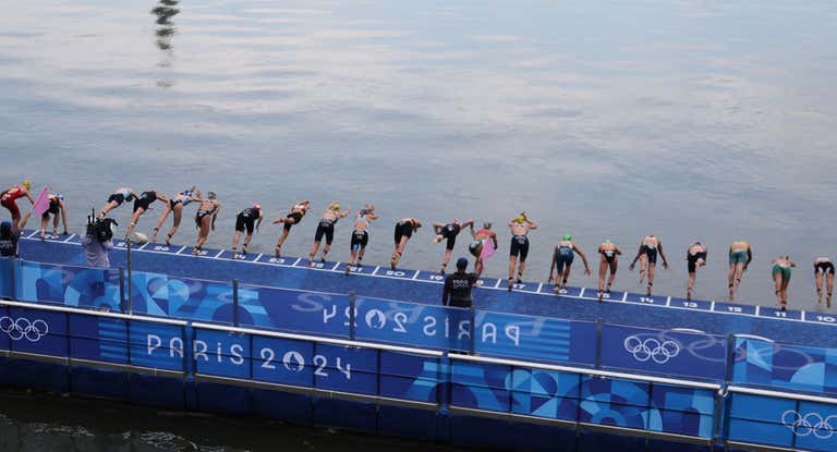 El triatlón masculino en los Juegos Olímpicos de PArís 2024.