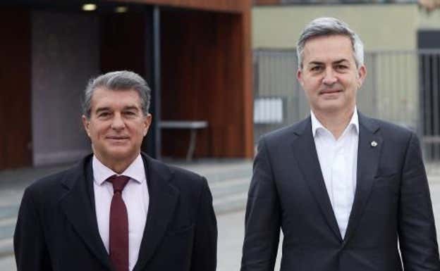 Laporta y Font en las elecciones de 2021 EFE