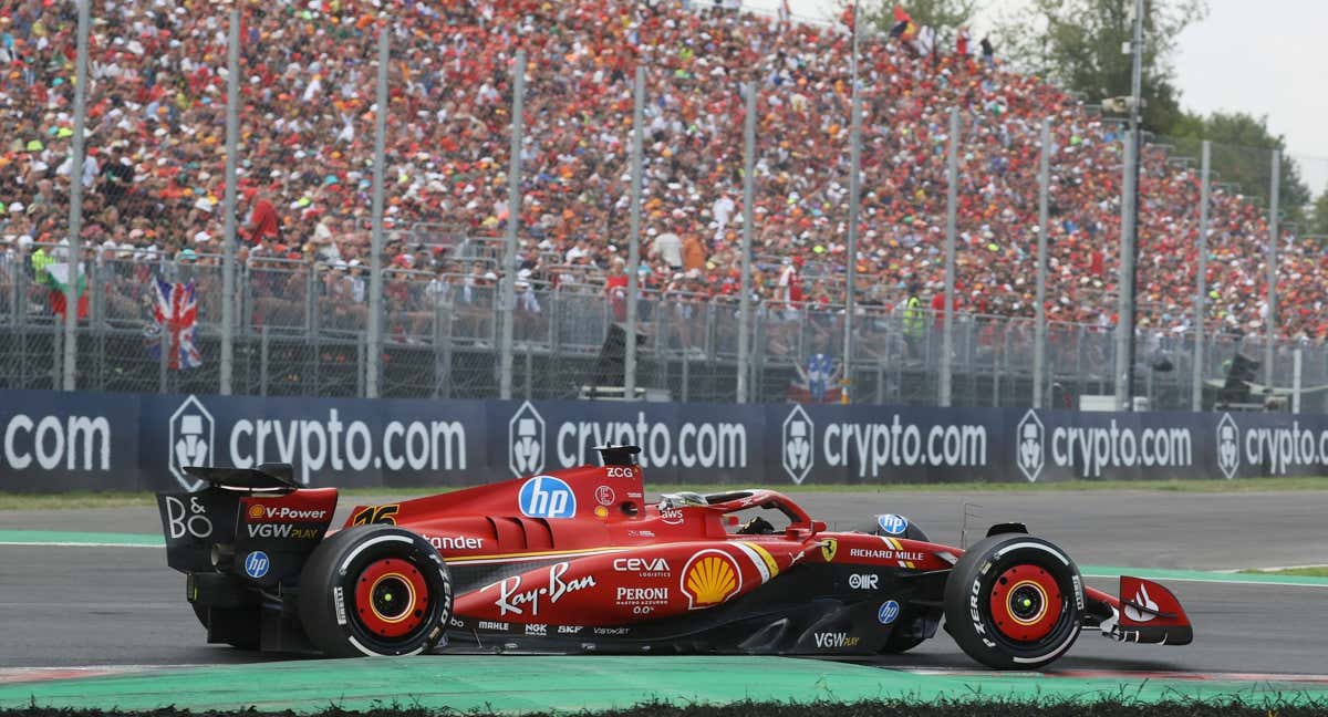 Charles Leclerc, en Monza. /REUTERS