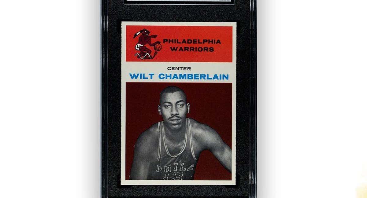 La imagen del cromo de Wilt Chamberlain vendido por 1,7 millones de dólares.