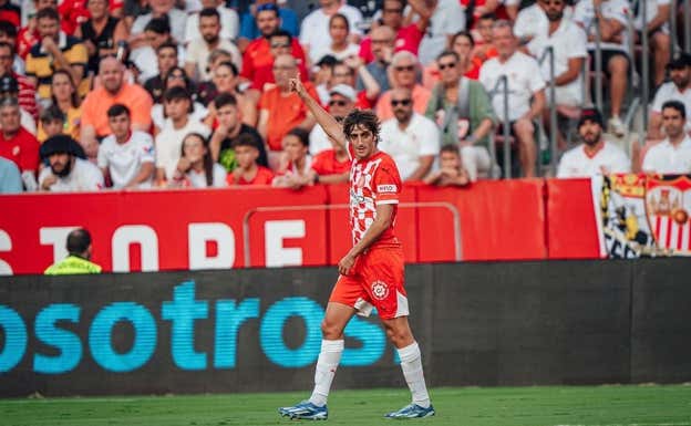 Bryan Gil, durante esta temporada con el Girona.  Girona FC