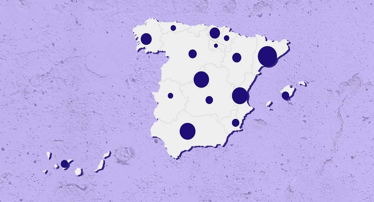 El mapa de los medallistas españoles de los Juegos Paralímpicos en el siglo XXI.
