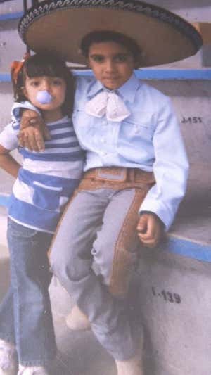 Padilla, durante su infancia en México.  CEDIDO