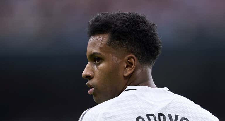 Rodrygo, en un partido con el Real Madrid.