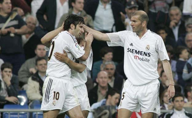 Zidane y Figo, e su etapa en el Real Madrid.  EFE