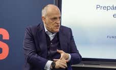 Javier Tebas se acuerda de Vinicius desde China: «Sus declaraciones no han sido del todo coherentes»