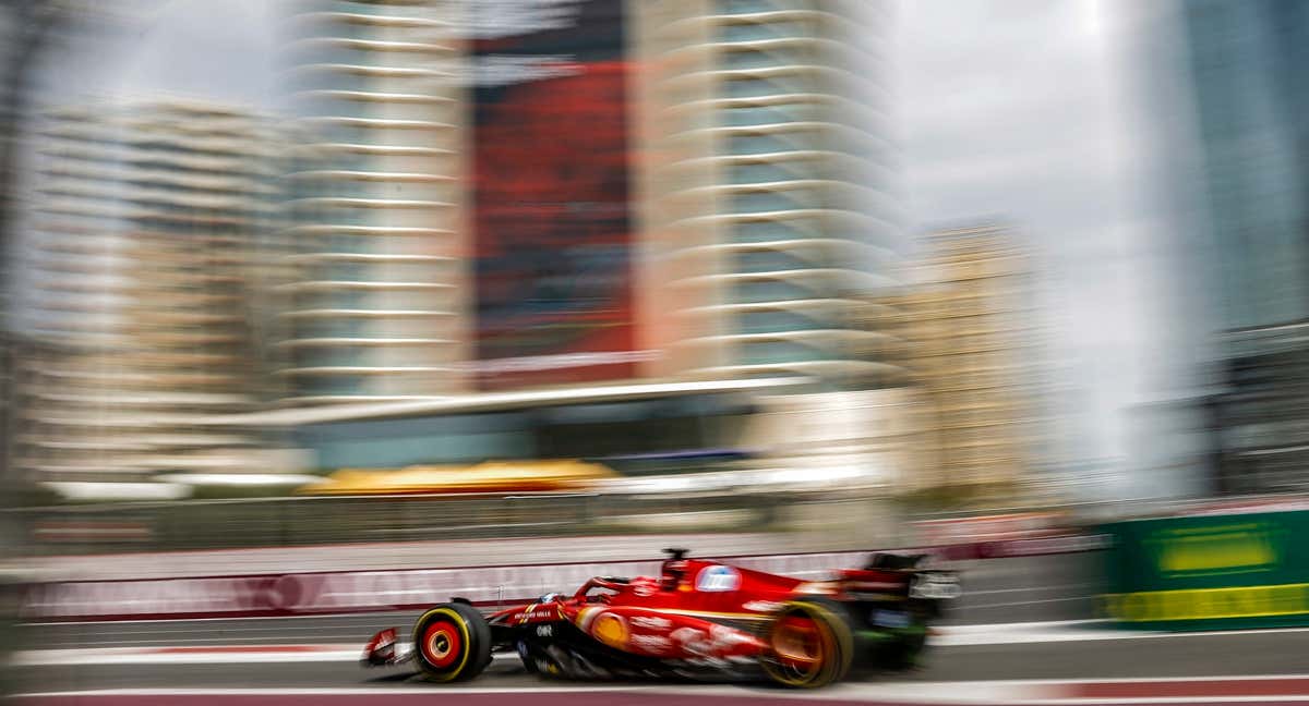 Charles Leclerc, en Bakú./REUTERS