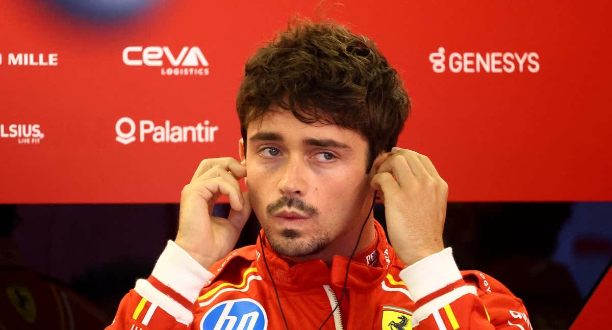 Charles Leclerc, en Bakú./REUTERS