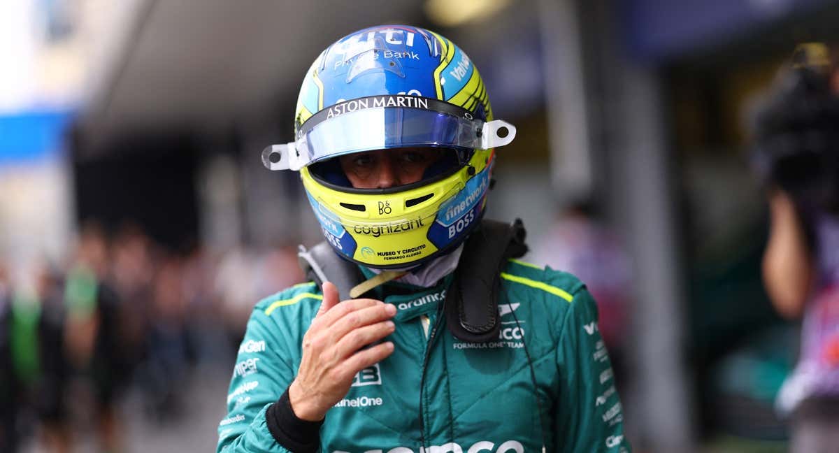 Fernando Alonso, en Bakú./ REUTERS