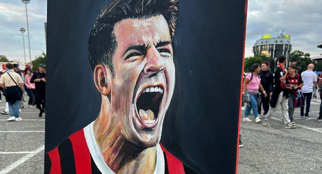 Una pintura en San Siro explica el fervor por Morata en Milán: «Pronto estará en su casa»