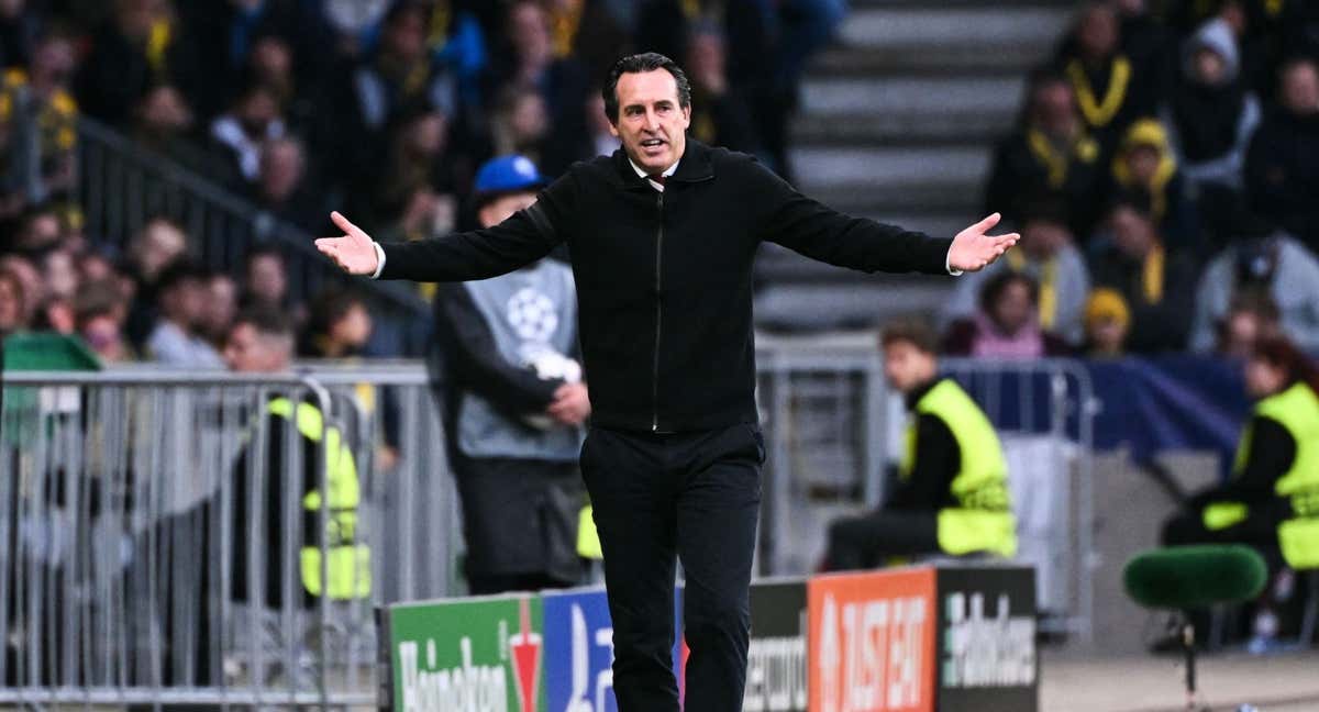 Emery, en el partido ante el Young Boys.