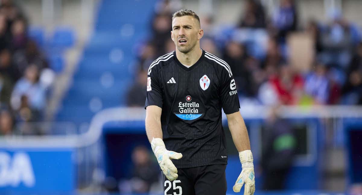 Vicente Guaita, durante un partido con el Celta.