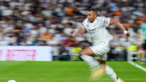 Mbappé, durante el partido contra el Espanyol. /EP