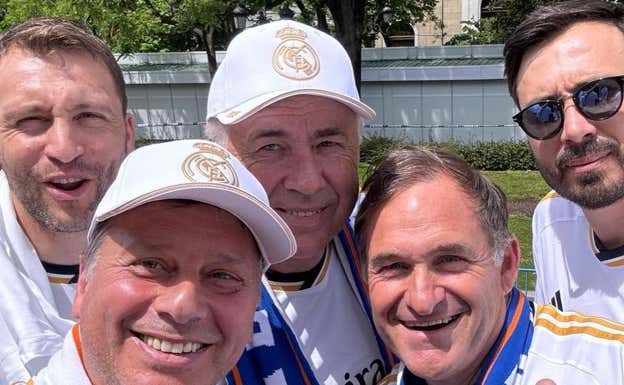 Francesco Mauri, Simone Montanaro, Carlo Ancelotti, Luis Llopis y Davide Ancelotti.