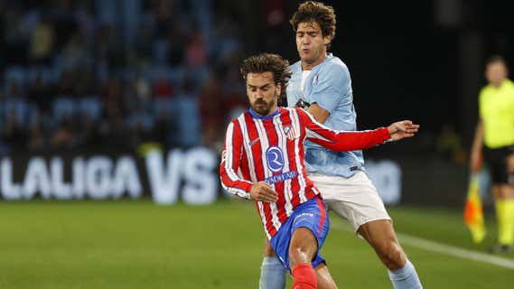 Griezmann, durante el partido contra el Celta. /EFE