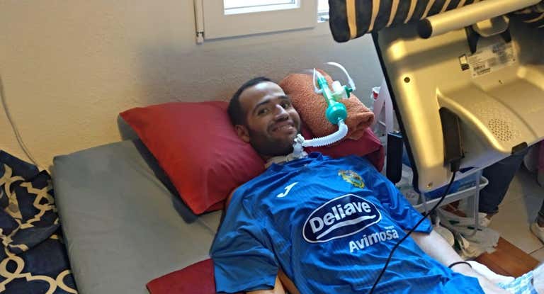 Carlos Matallanas, con la camiseta el Fuenlabrada, equipo del que fue analista.