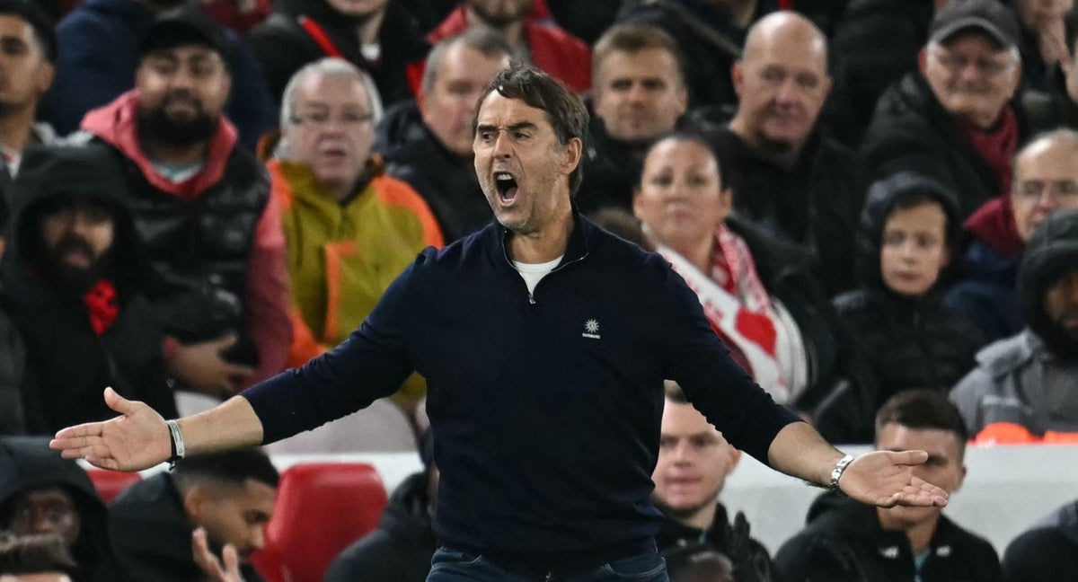 Julen Lopetegui, esta temporada, en el banquillo del West Ham United.