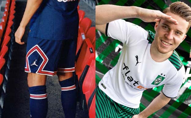 Pantalón Jordan x PSG y Puma x Borussia Mönchengladbach (2021-22)