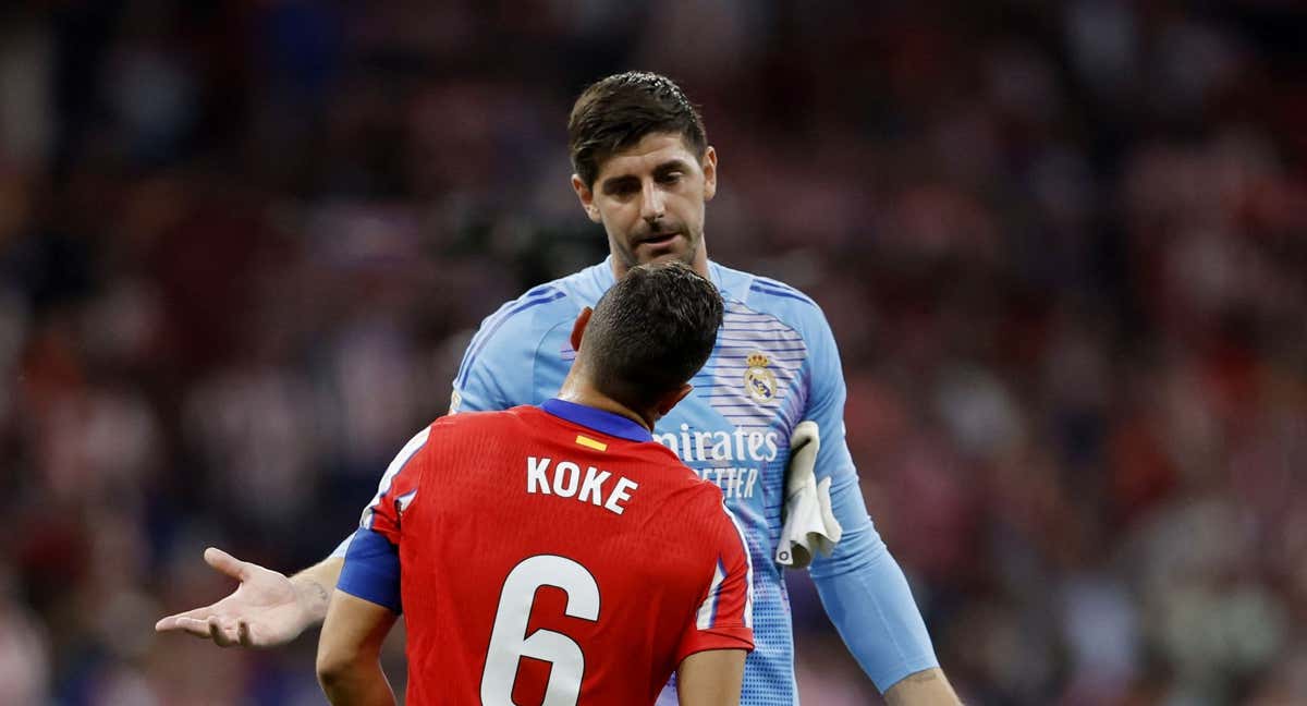 Courtois y Koke hablan tras el derbi en el Metropolitano.
