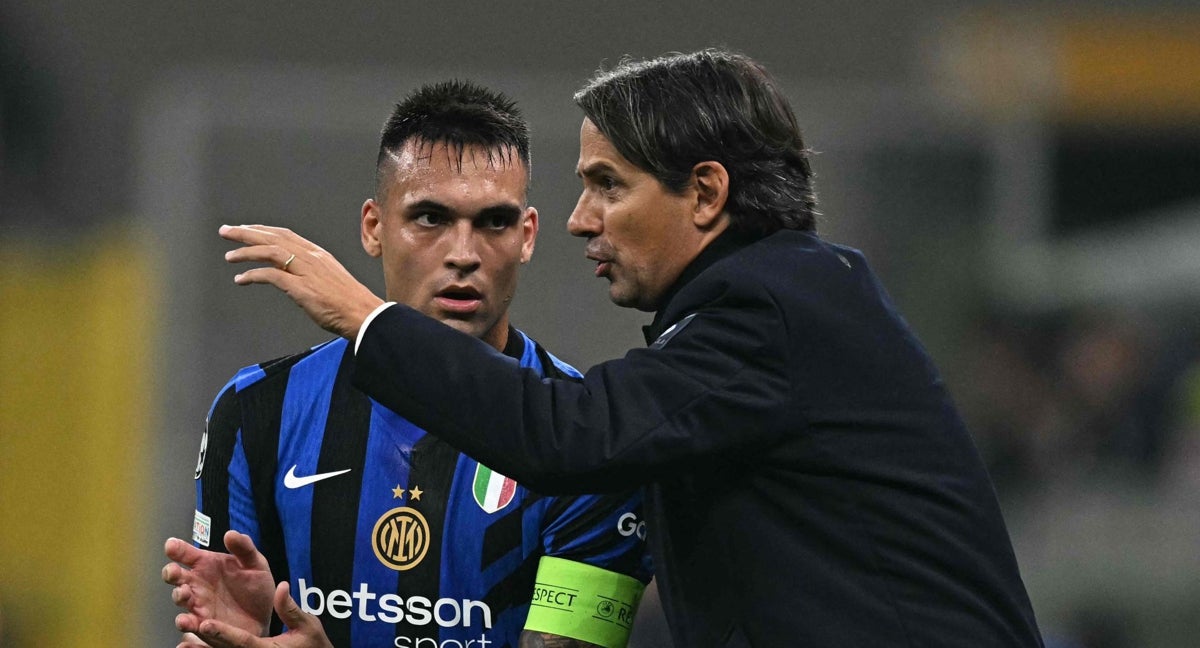 Inzaghi y Lautaro.